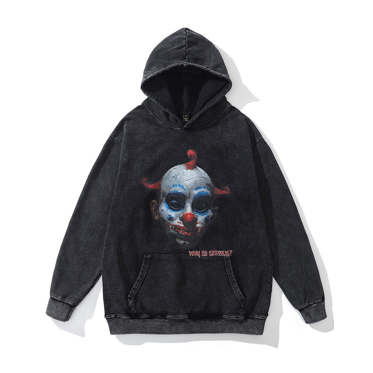 High version B family BB kangaroo pocket fleece hoodie heavy industry wash water old effect OS loose version couple models wholesale