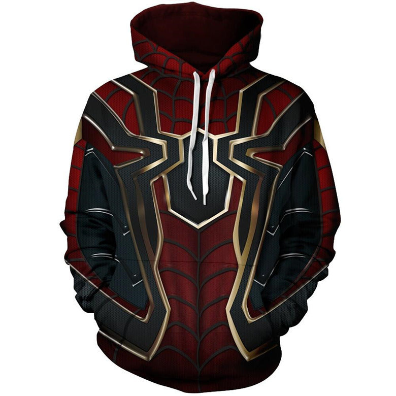 3D digital printing Spider-Man New Era Little Black Spider cosplay anime zipper cardigan hooded sweatshirt