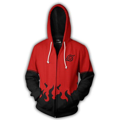 Naruto Akatsuki 3D printed-zip hoodie jacket coat