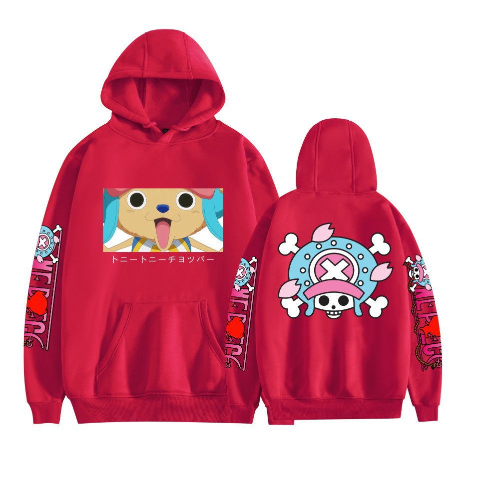 Japanese anime One Piece Straw Hats peripheral series anime fashion casual hooded sweatshirt