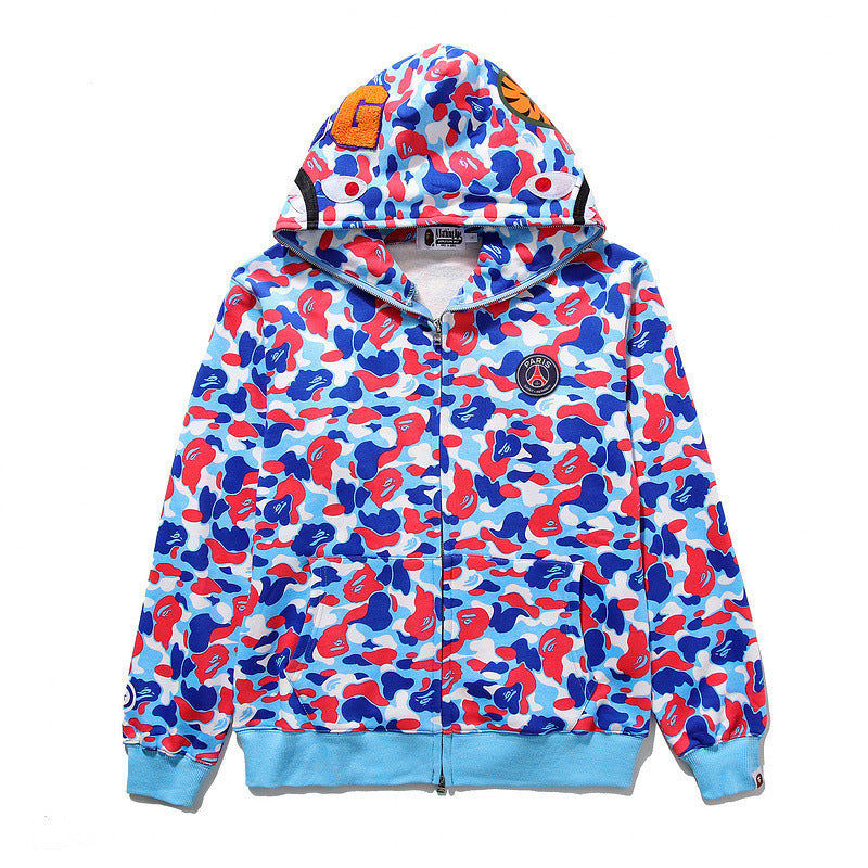 New foreign trade products Shark head cartoon bear sweater Unisex casual couple hooded jacket