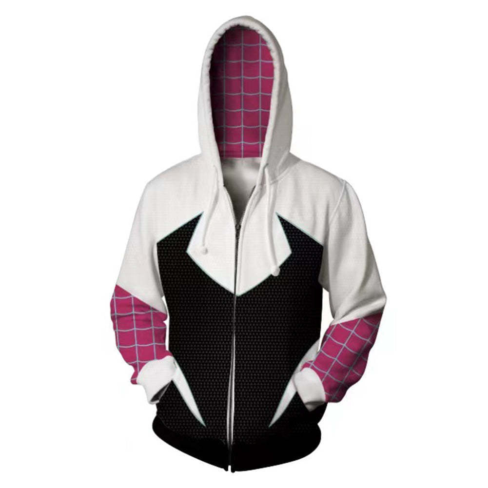 3D digital printing Spider-Man New Era Little Black Spider cosplay anime zipper cardigan hooded sweatshirt