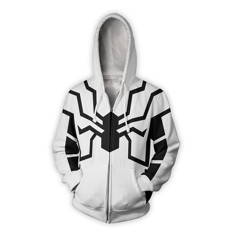 3D digital printing Spider-Man New Era Little Black Spider cosplay anime zipper cardigan hooded sweatshirt