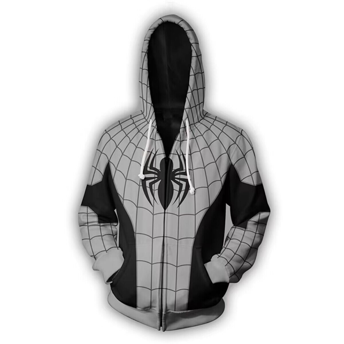 3D digital printing Spider-Man New Era Little Black Spider cosplay anime zipper cardigan hooded sweatshirt