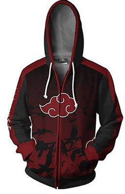 Naruto Akatsuki 3D printed-zip hoodie jacket coat
