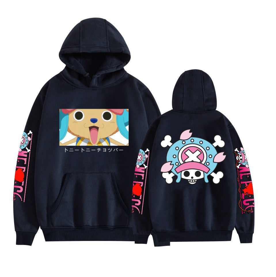Japanese anime One Piece Straw Hats peripheral series anime fashion casual hooded sweatshirt