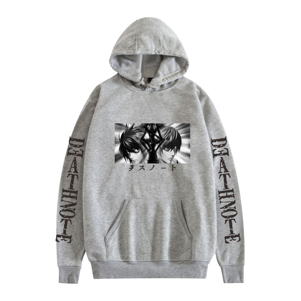 American Men and Women Death Note Hoodie Large Size Pocket Velvet Sweatshirt Sweatshirt Winter