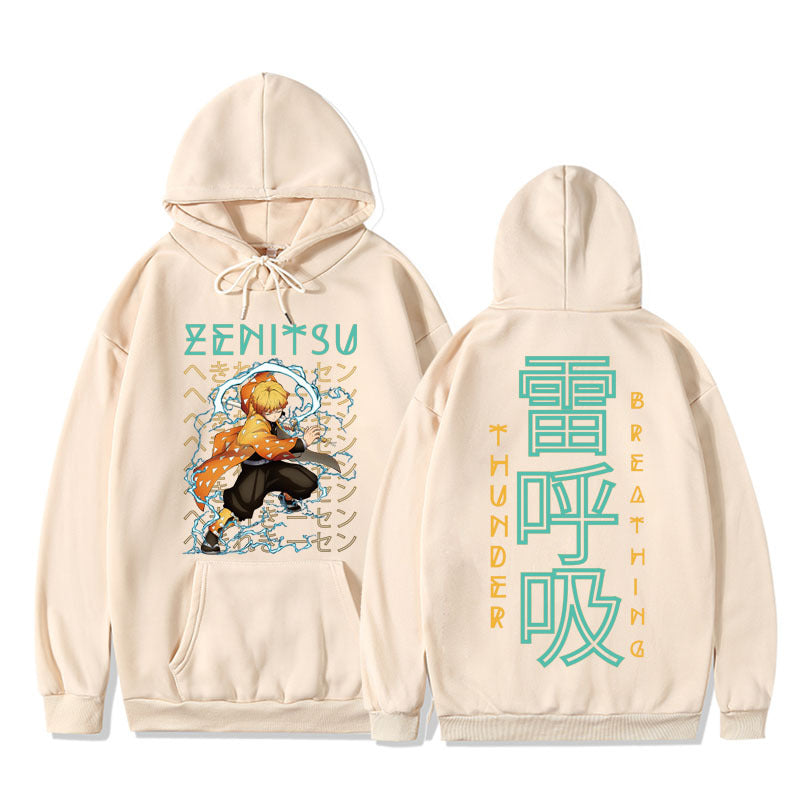 New Korean Harajuku Japanese Manga Kimetsu no Yaiba printed winter hoodie sweatshirt
