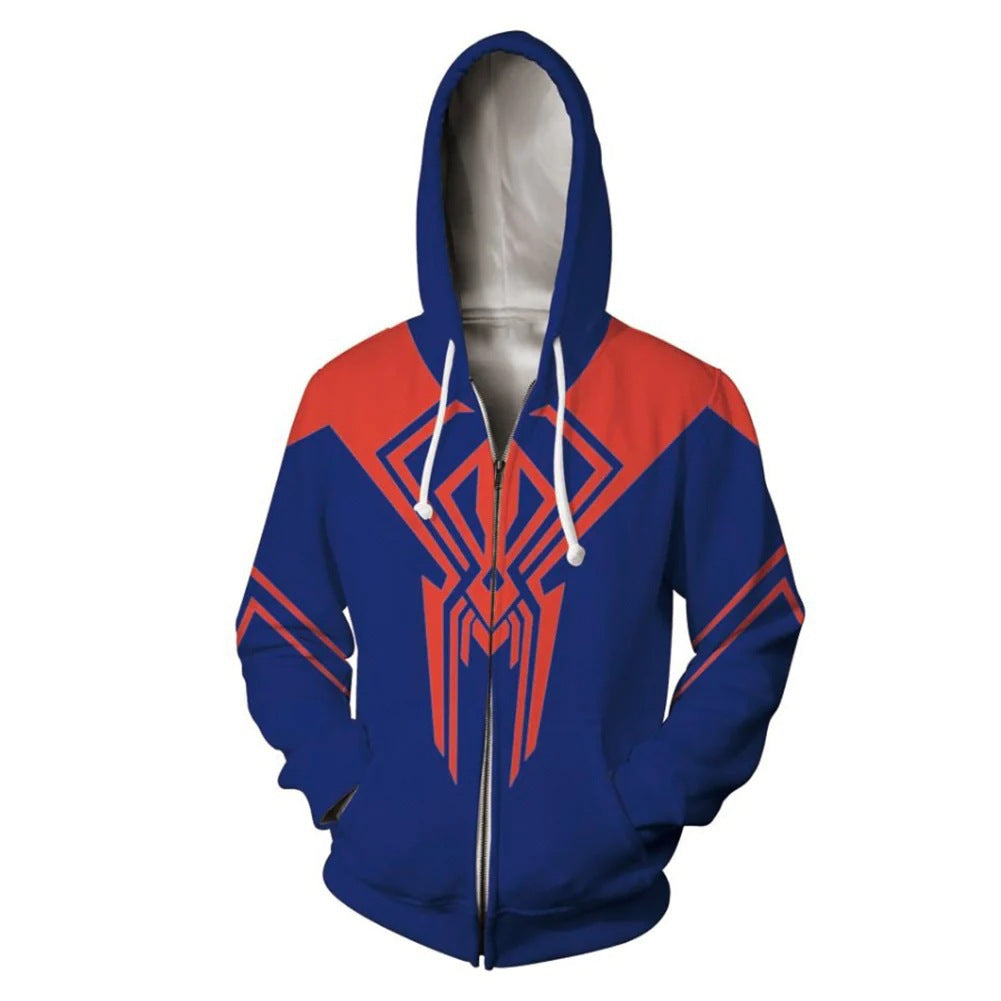 3D digital printing Spider-Man New Era Little Black Spider cosplay anime zipper cardigan hooded sweatshirt