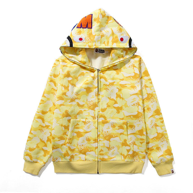 New foreign trade products Shark head cartoon bear sweater Unisex casual couple hooded jacket