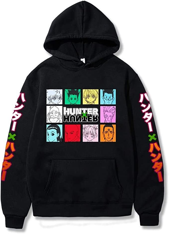 Large size men and women couple sweater trendy hooded hoodie anime hoodie