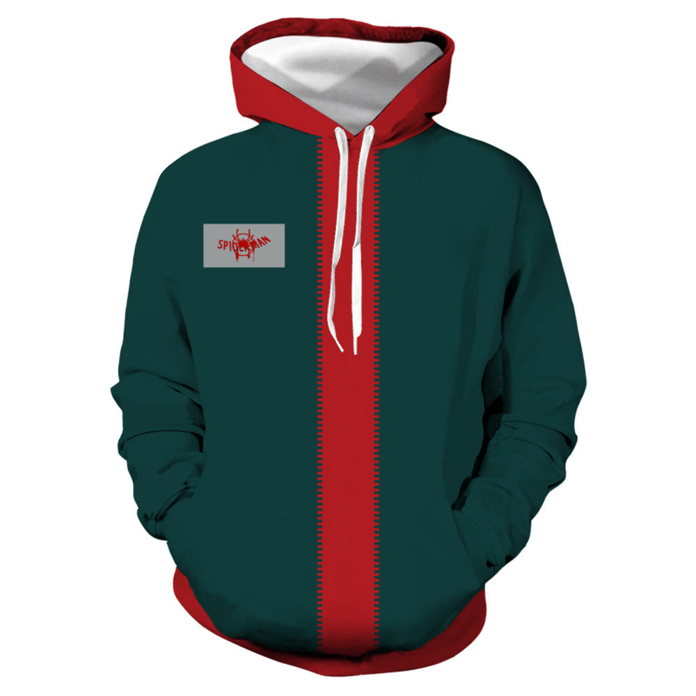 3D digital printing Spider-Man New Era Little Black Spider cosplay anime zipper cardigan hooded sweatshirt