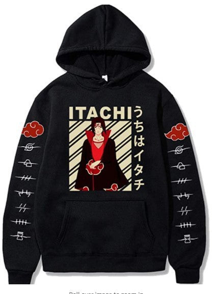 Large size men and women couple sweater trendy hooded hoodie anime hoodie
