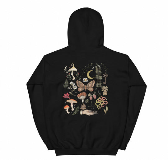 European and American all-match Christmas theme sweatshirt with full print floral Christmas elements and letter hooded sweatshirt with casual style