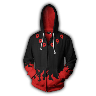 Naruto Akatsuki 3D printed-zip hoodie jacket coat