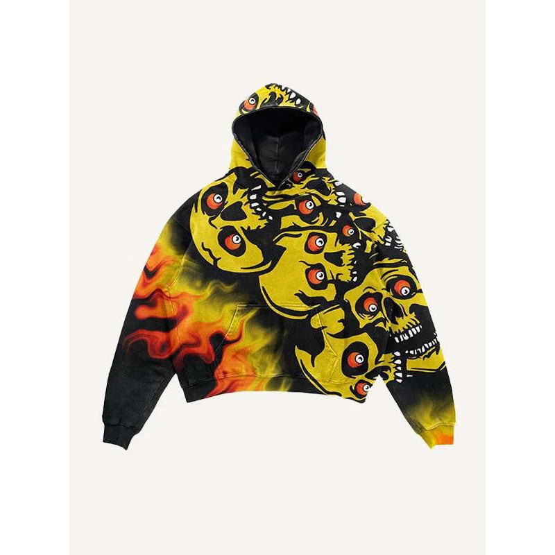 2025 new skull skeleton 3d print sweatshirt men's trendy pullover hoodie