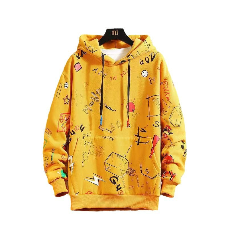 Cross-Border European and American Style 3d Digital Printing Bar Pikachu Pattern Galaxy Guard Casual Long Sleeve Pullover Hoodie