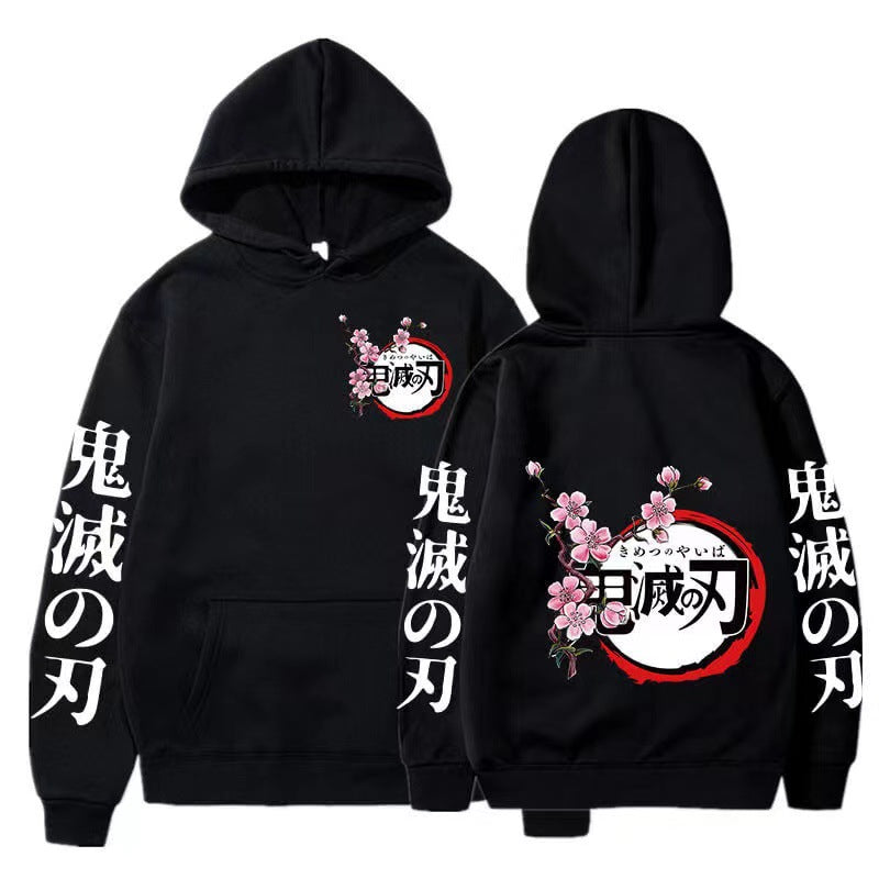 Large size men and women couple sweater trendy hooded hoodie anime hoodie