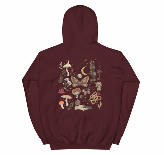 European and American all-match Christmas theme sweatshirt with full print floral Christmas elements and letter hooded sweatshirt with casual style