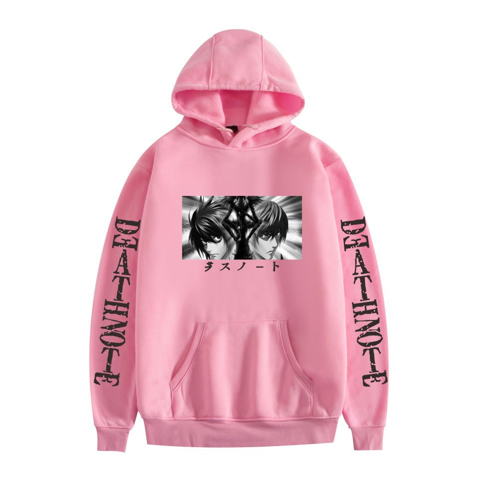 American Men and Women Death Note Hoodie Large Size Pocket Velvet Sweatshirt Sweatshirt Winter