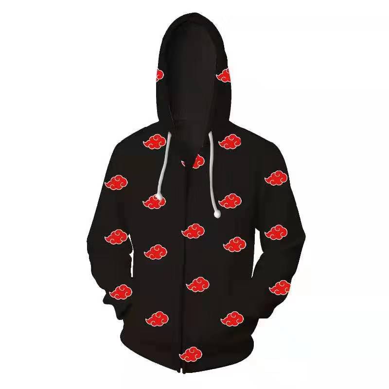 Naruto Akatsuki 3D printed-zip hoodie jacket coat