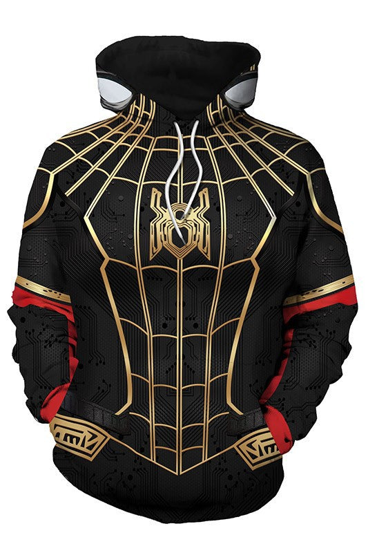 3D digital printing Spider-Man New Era Little Black Spider cosplay anime zipper cardigan hooded sweatshirt