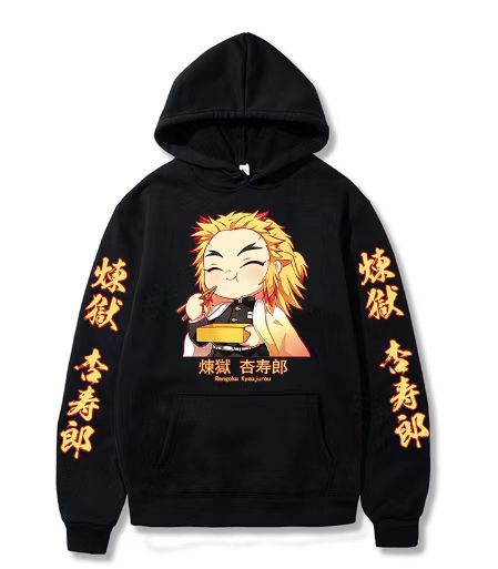 Large size men and women couple sweater trendy hooded hoodie anime hoodie