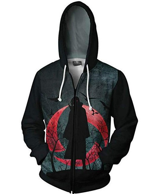 Naruto Akatsuki 3D printed-zip hoodie jacket coat
