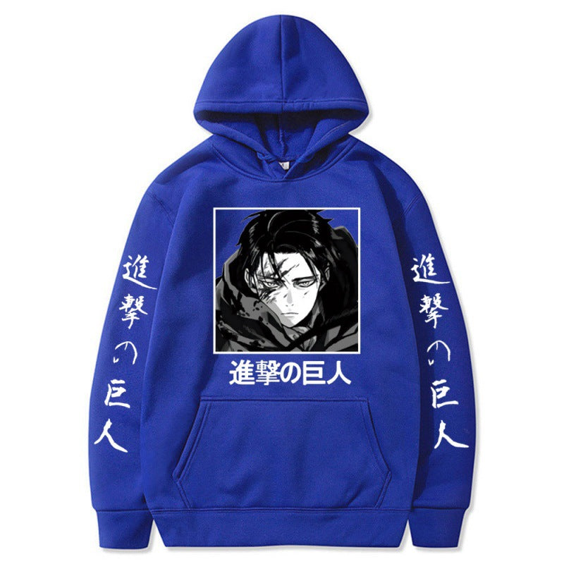 Attack on Titan plus velvet plus size couple hoodie cross-border hooded sweatshirt anime hoodie