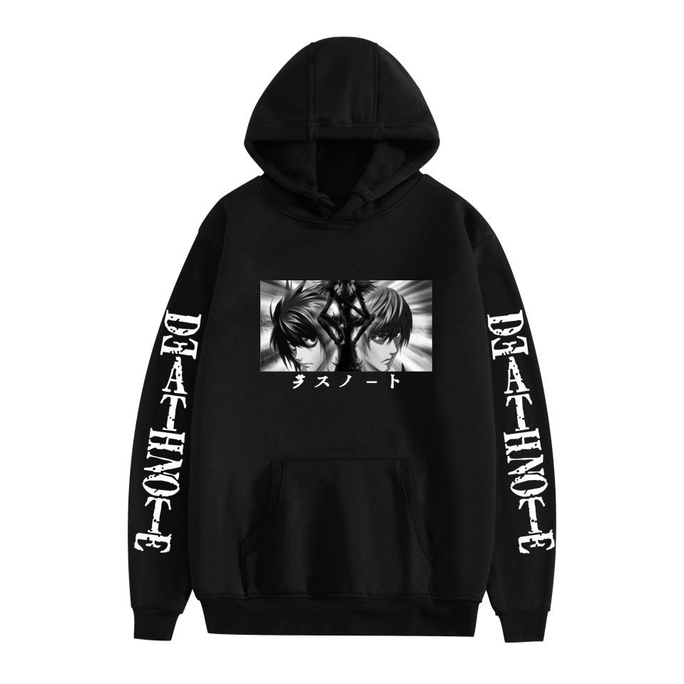 American Men and Women Death Note Hoodie Large Size Pocket Velvet Sweatshirt Sweatshirt Winter