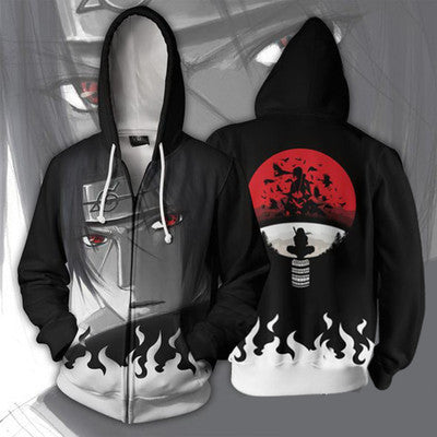 Naruto Akatsuki 3D printed-zip hoodie jacket coat