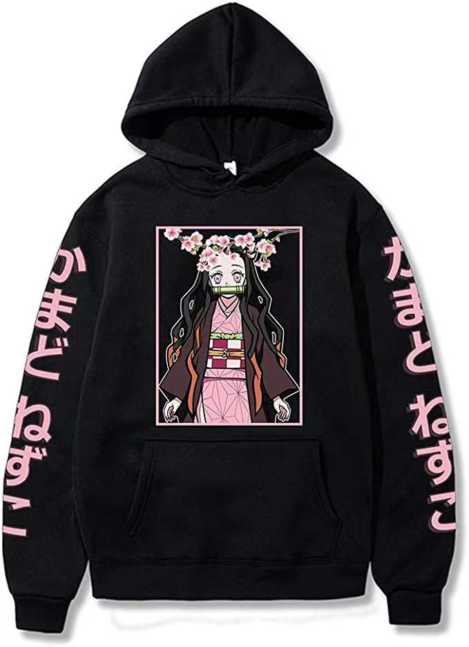 Large size men and women couple sweater trendy hooded hoodie anime hoodie