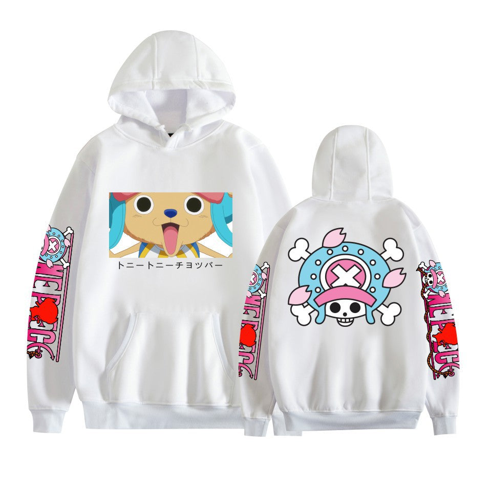 Japanese anime One Piece Straw Hats peripheral series anime fashion casual hooded sweatshirt