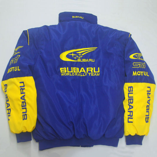 F1 Racing Suit College Style Retro Style Autumn and Winter Jacket Cotton Subaru Jacket Fully Embroidered A083A084