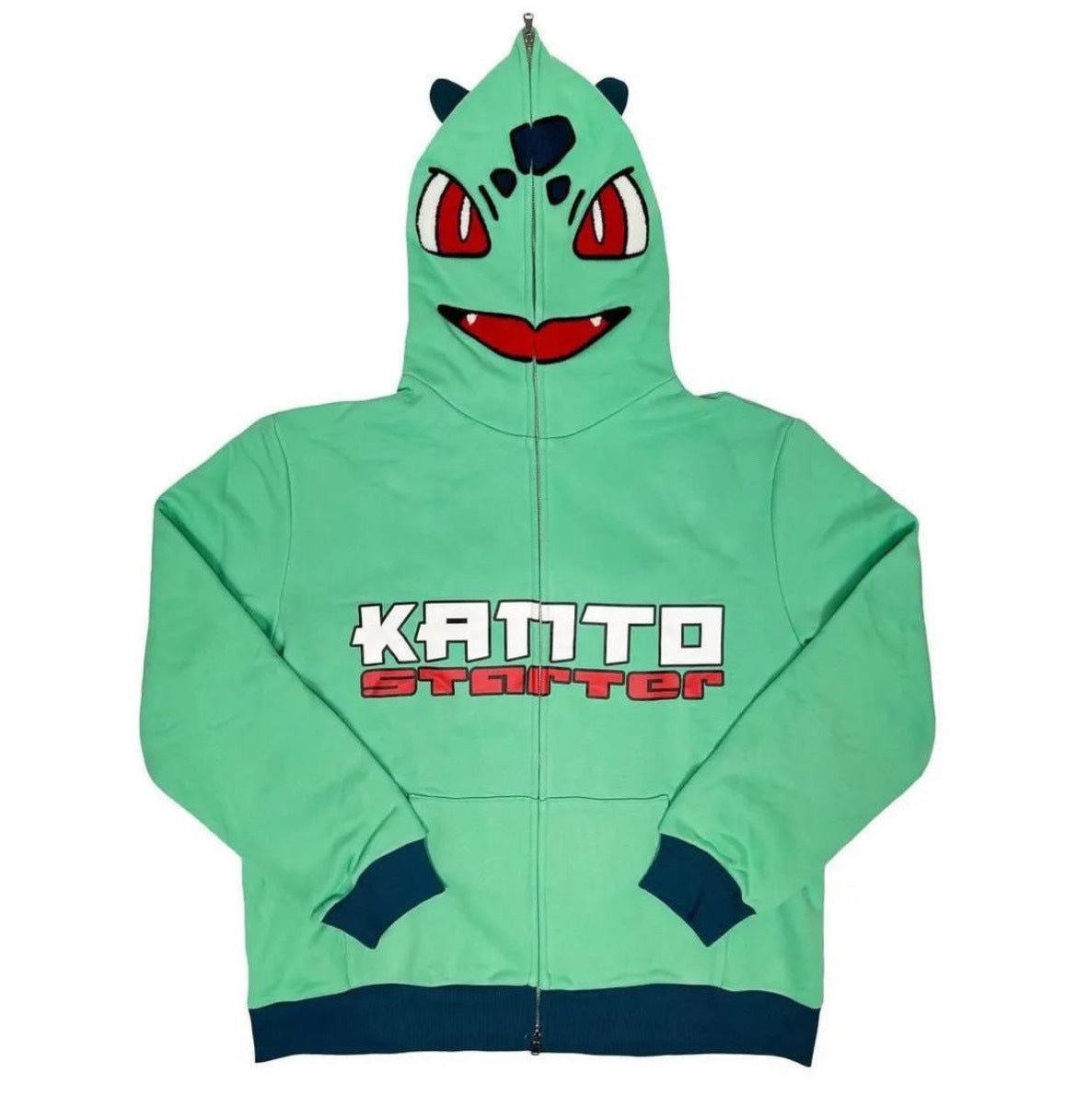 Cross-border bape Gengar ghost stone Gengar Harajuku 3D digital printing sweater zipper to head hoodie