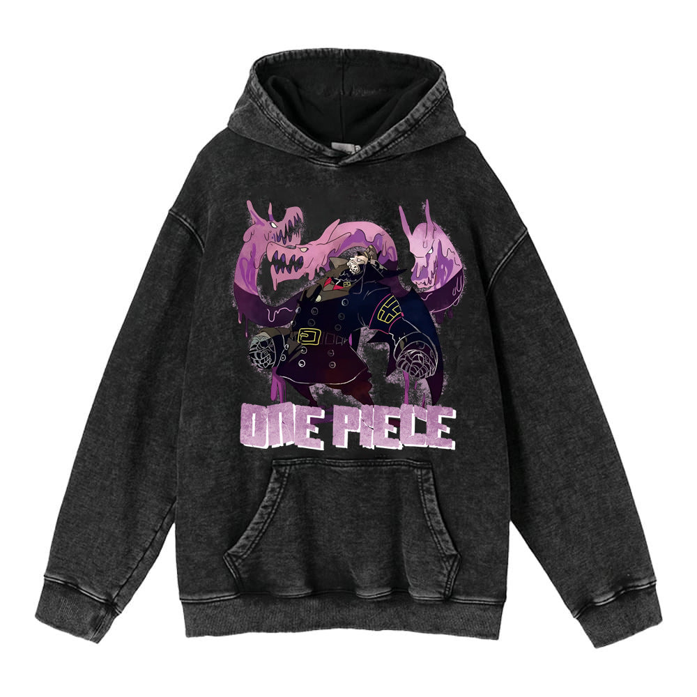 Luffy Zoro anime street retro cotton sweatshirt street fashion hooded sweatshirt