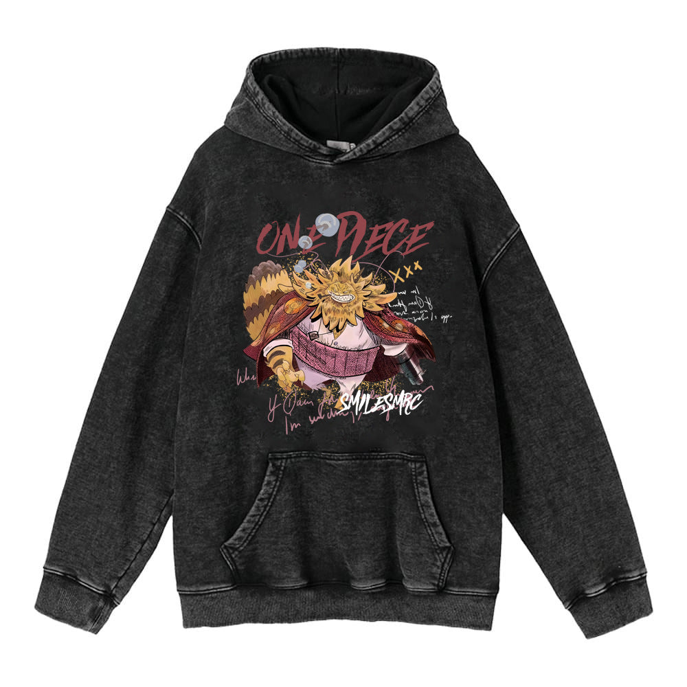 Luffy Zoro anime street retro cotton sweatshirt street fashion hooded sweatshirt