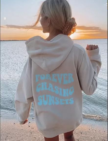 European and American all-match Christmas theme sweatshirt with full print floral Christmas elements and letter hooded sweatshirt with casual style