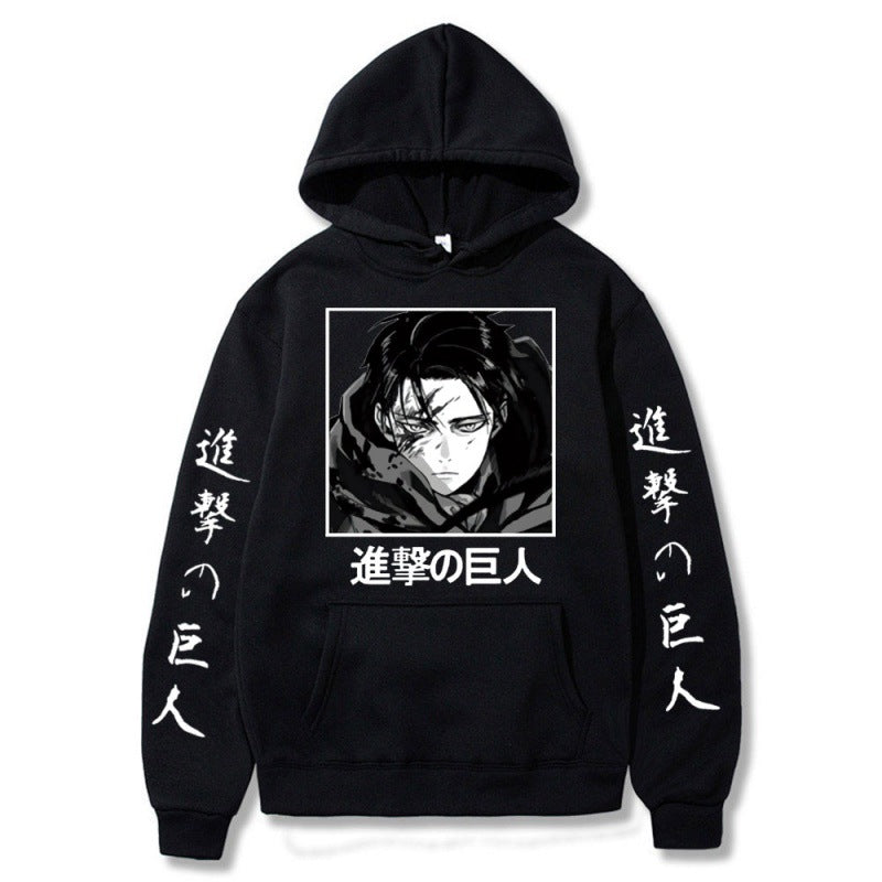 Attack on Titan plus velvet plus size couple hoodie cross-border hooded sweatshirt anime hoodie