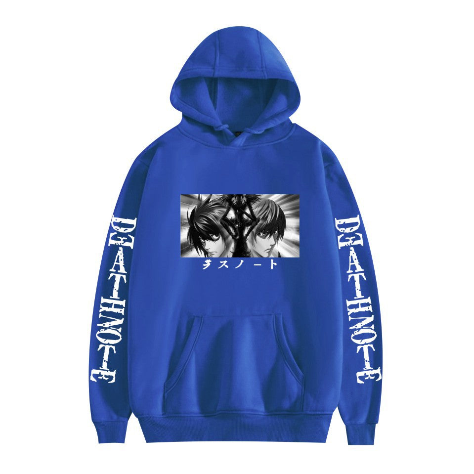 American Men and Women Death Note Hoodie Large Size Pocket Velvet Sweatshirt Sweatshirt Winter