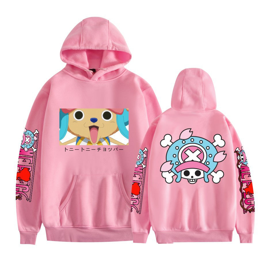 Japanese anime One Piece Straw Hats peripheral series anime fashion casual hooded sweatshirt