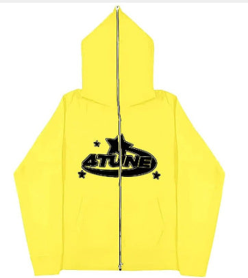 2023 cross-border new product tune trendy men's full face zipper sweatshirt American retro Y2K sweatshirt men's casual jacket