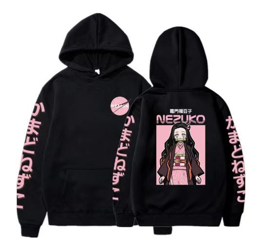 Large size men and women couple sweater trendy hooded hoodie anime hoodie