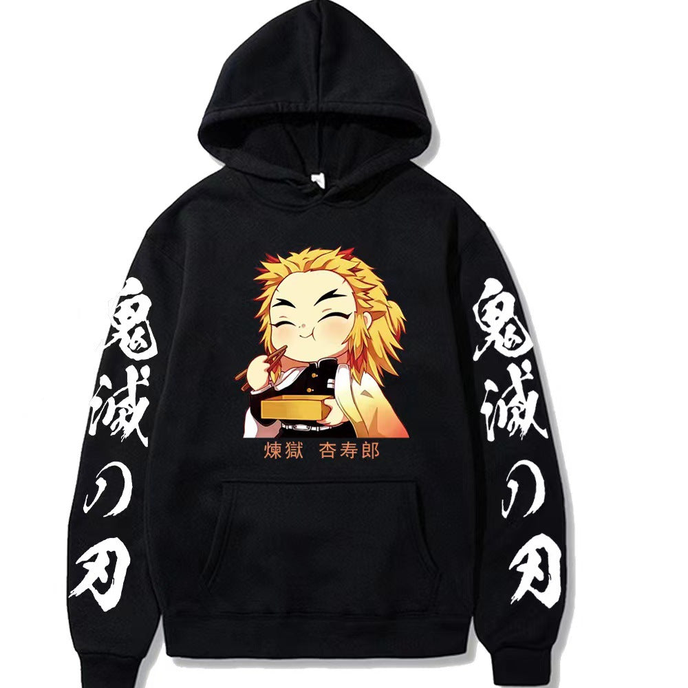 Large size men and women couple sweater trendy hooded hoodie anime hoodie