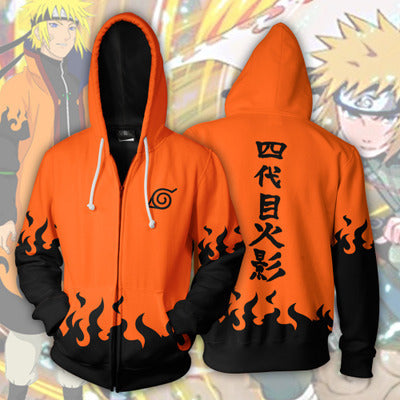 Naruto Akatsuki 3D printed-zip hoodie jacket coat