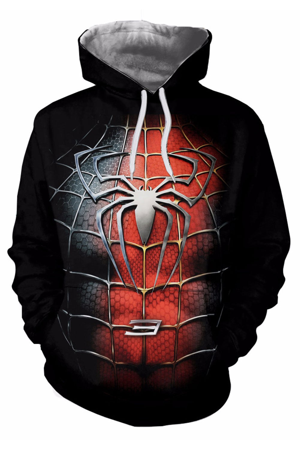 3D digital printing Spider-Man New Era Little Black Spider cosplay anime zipper cardigan hooded sweatshirt