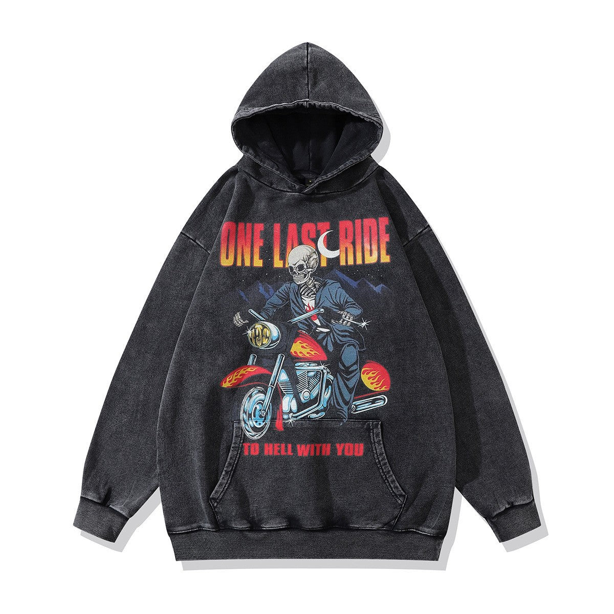 High version B family BB kangaroo pocket fleece hoodie heavy industry wash water old effect OS loose version couple models wholesale