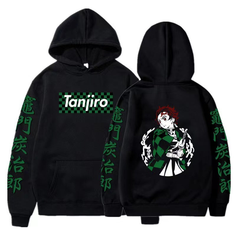 Large size men and women couple sweater trendy hooded hoodie anime hoodie