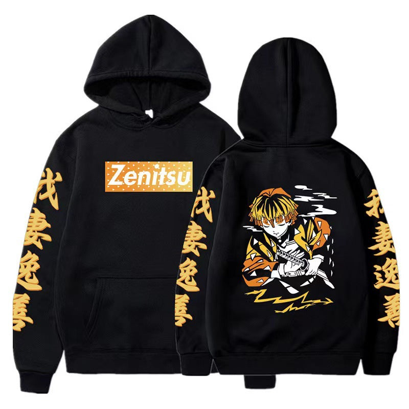 Large size men and women couple sweater trendy hooded hoodie anime hoodie