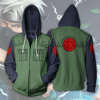 Naruto Akatsuki 3D printed-zip hoodie jacket coat